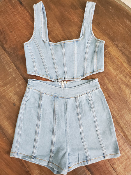 WASHED DENIM SET