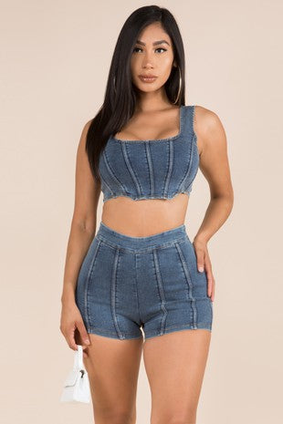 WASHED DENIM SET